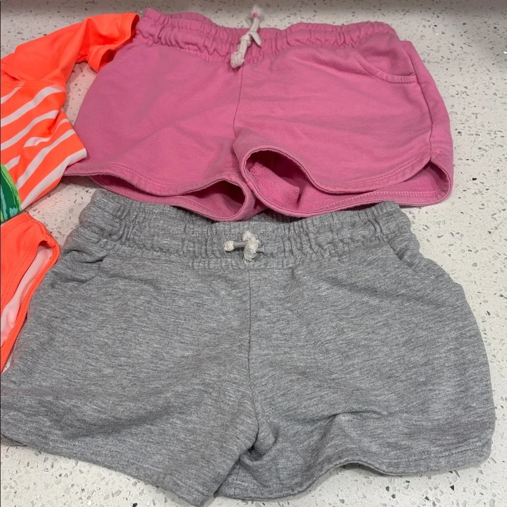 Cat & Jack Gray Shorts bundle and swimsuit, size 6